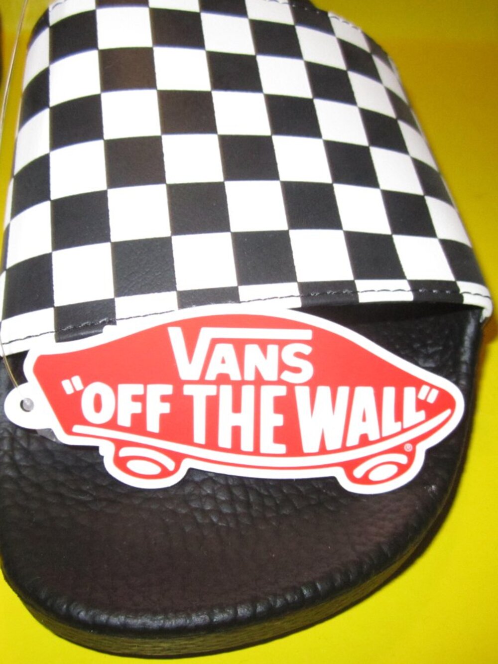 NEW Vans Slide-One Size 10 Checker Black Slides with Box - Picture 5 of 12